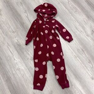 Carters 24m fleece zip-up onesie